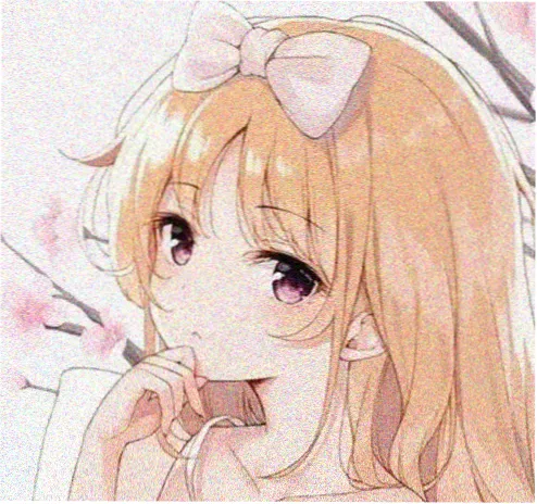 头像动漫女 白毛少女动漫头像